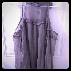 Torrid Grey Cold Shoulder top